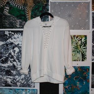 Forever 21 Laced V-Neck hoodie